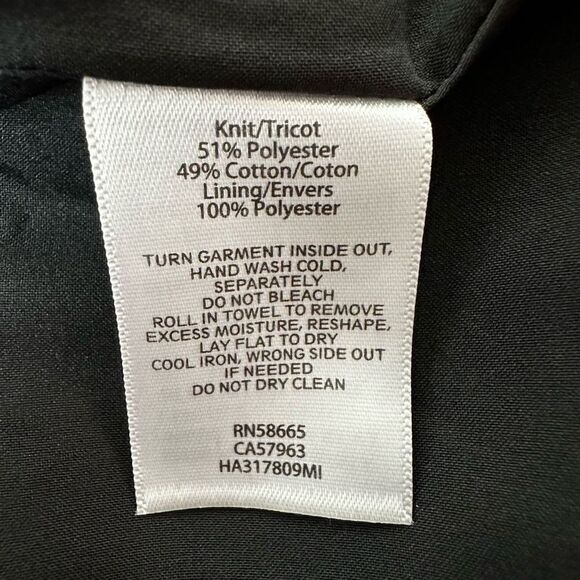 Halogen Women's Size S Open Front Waterfall Blazer Black Navy Chevron Zig Zag - Picture 7 of 10